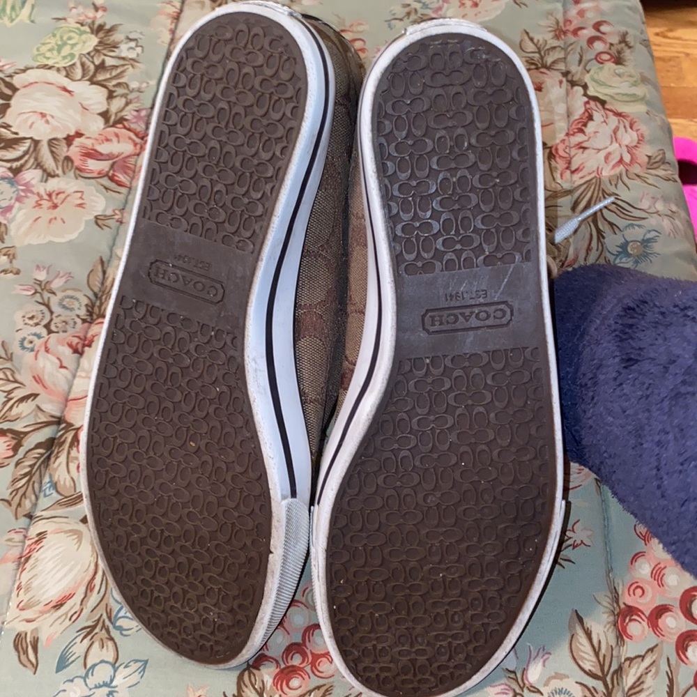 Used high top sheer long Coach women’s sneakers!